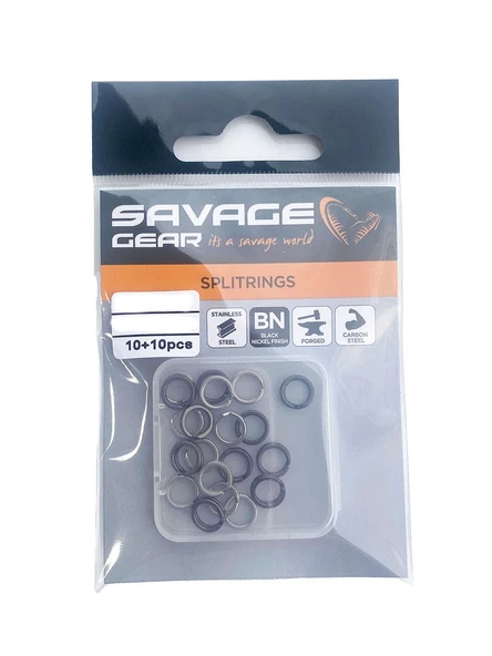 Savage Gear Split Ring SS+BLN 10+10 ürün görseli 1