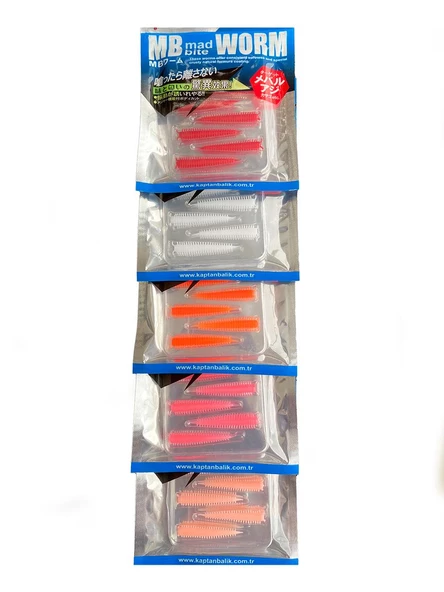 Captain Mad Bite Earth Worm LRF Silikon Yem 4cm 8 Adet ürün görseli 1