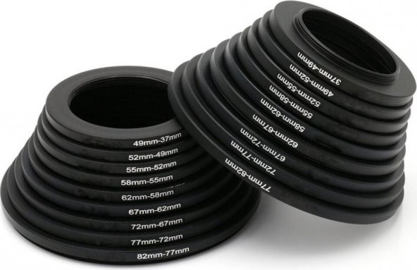 18 Adet Lens Adaptörü Filtresi Siyah ürün görseli 1