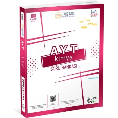 AYT KİMYA SORU BANKASI ÜÇDÖRTBEŞ YAYIN ürün görseli 1