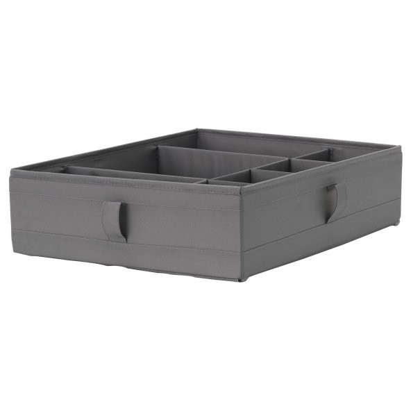 Çekmece İçi Bölmeli Kutu, Koyu Gri Renk MeridyenDukkan 44x34x11 cm Takı-Kemer-Aksesuar Düzenleyici Organizer ürün görseli 1