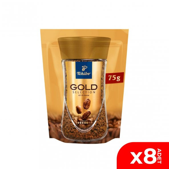 Tchibo Gold Selection Çözünebilir Kahve Ekonomik Paket 75 Gr. 8'li Paket ürün görseli 1