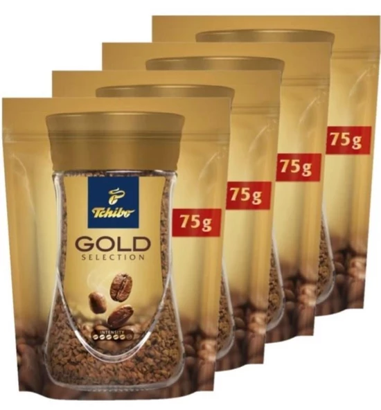 Tchibo Gold Selection Çözünebilir Kahve Ekonomik Paket 75 Gr. 4'lü Paket ürün görseli 1