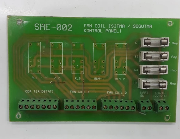 She-002 Fan Coıl Isıtma / Soğutma Kontrol Paneli Kart 060304-1 ürün görseli 1