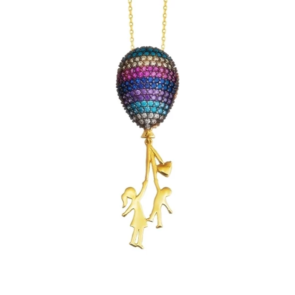 Altın Kolye Baloncu Kız 14K 42 Cm Zincir ürün görseli 1