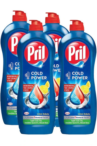 Pril Cold Power Sıvı Elde Yıkama Deterjanı 4 x 675 gr ürün görseli 1
