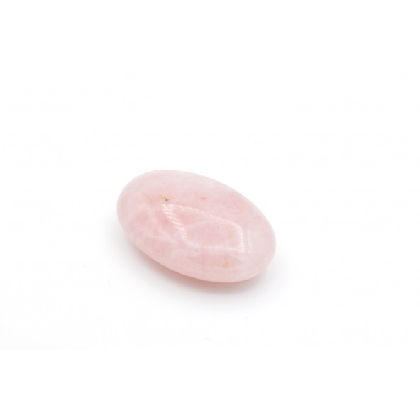 Hakiki Doğal Sabun Şeklinde Pembe Kuvars Masaj Taşı 90 Gram ürün görseli 1