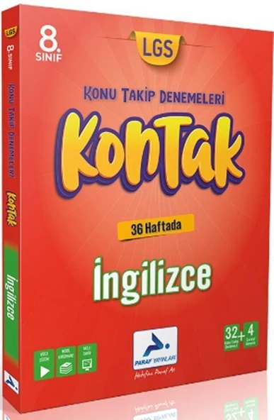 Paraf Yayınları 8. Sınıf İngilizce Kontak Konu Takip Denemeleri ürün görseli 1