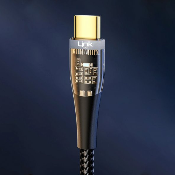 LinkTech K670 Safe Type-C - Type-C 60W 1.3m Örgü Şarj Kablosu - Resim 4
