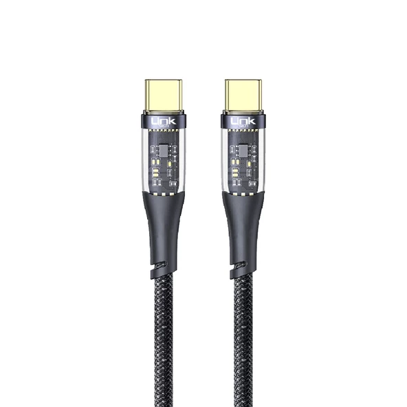 LinkTech K670 Safe Type-C - Type-C 60W 1.3m Örgü Şarj Kablosu ürün görseli 1