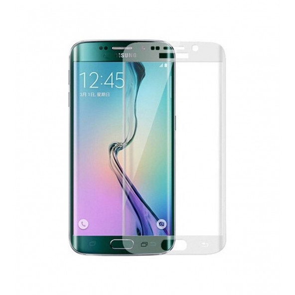 Samsung Galaxy S6 Edge Plus Ekran Koruyucu 5d Kırılmaz Cam Tam Kapatan Kaplayan Beyaz ürün görseli 1