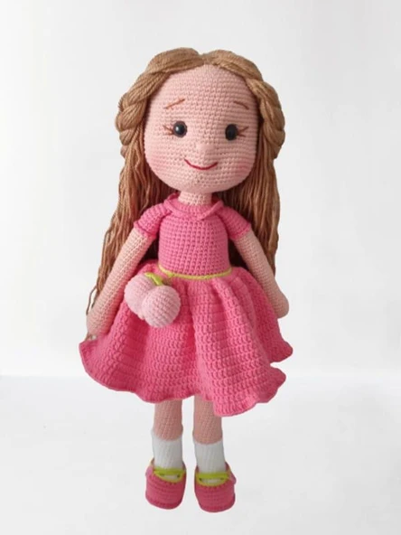 Şeftali Güzeli Bebek Amigurumi Organik Oyuncak ürün görseli 1