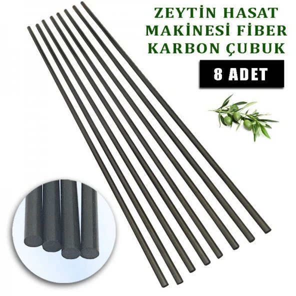 Zeytin Hasat Makinesı Karbon Fiber Çubuk  5 mm Düz 8 Adet ürün görseli 1
