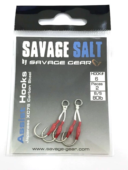 Savage Gear Assist Hook Çift İğneli Jigging İğnesi 2ad - Resim 2