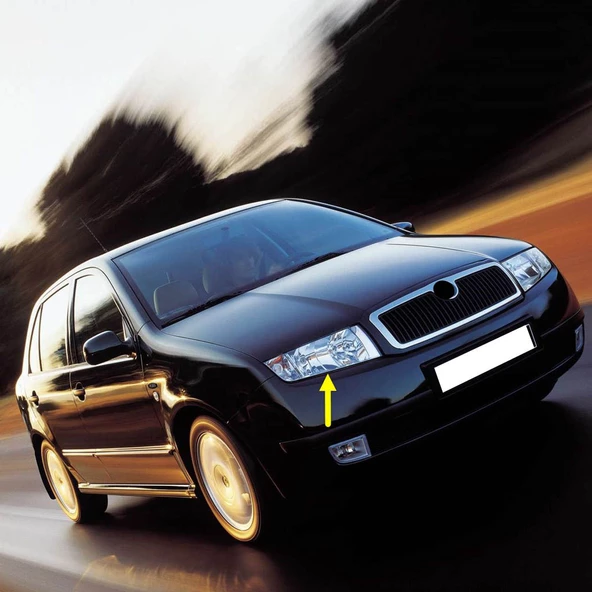 Skoda Fabia 1 2000-2008 Sağ Ön Far Lambası İçi Krom Tip 6Y1941016H ürün görseli 1