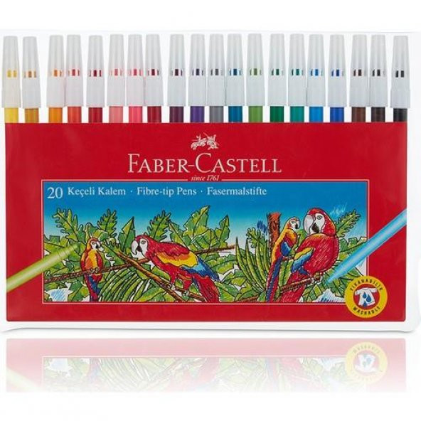 Faber-Castell Keçeli Kalem 20 Renk Yıkanabilir ürün görseli 1
