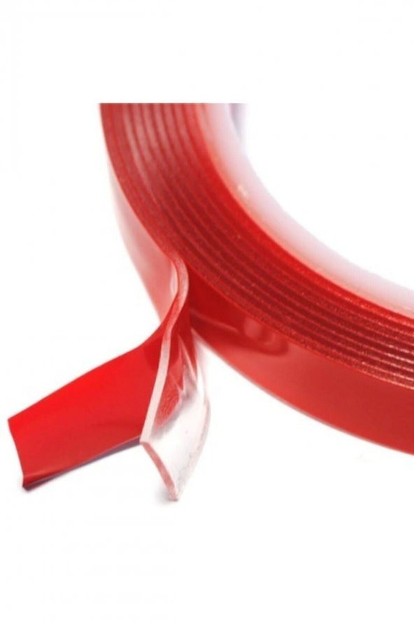 Çift Taraflı Silikonlu 2 Metre Şeffaf Bant 10 Mm X2m Geçirmz Süper Güçlü Montaj Band ürün görseli 1