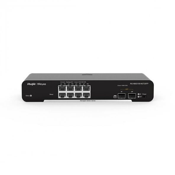 Ruijie Reyee RG-NBS3100-8GT2SFP 8 Port 10/100/1000 2 SFP Gigabit Switch ürün görseli 1