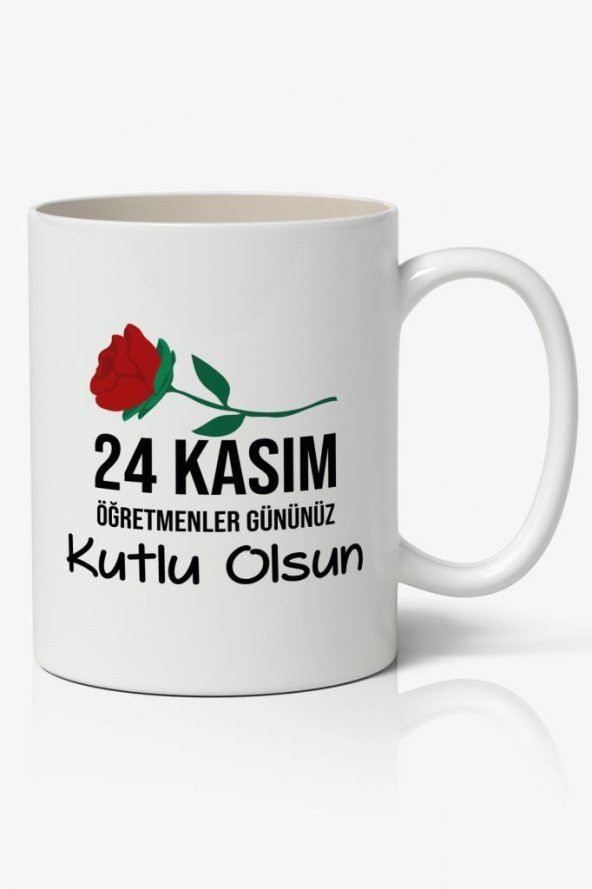 24 Kasım Öğretmenler Günü Tasarımlı Kupa Bardak Baskılı Kahve Kupa Bardak Model 2 ürün görseli 1
