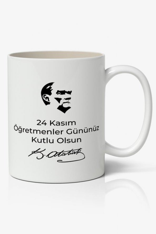 24 Kasım Öğretmenler Günü Tasarımlı Kupa Bardak Baskılı Kahve Kupa Bardak Model 9 ürün görseli 1