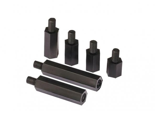 10mm Dişi-Erkek Plastik Distans Vida Boyu 6mm M3 ürün görseli 1