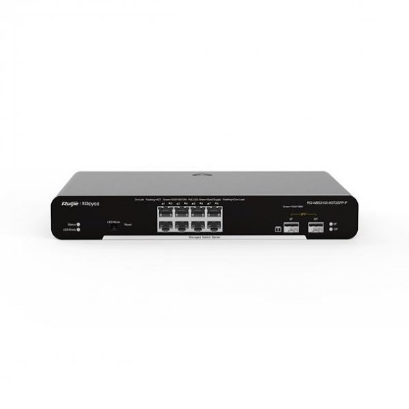 Ruijie Reyee RG-NBS3100-8GT2SFP-P 8 Port PoE 100/1000 2x Sfp Port Switch ürün görseli 1