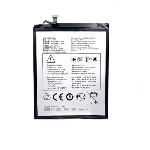 Alcatel 1T 10 2020 Smart 8092 Tlp040M7 Tablet Batarya - Pil ürün görseli 1