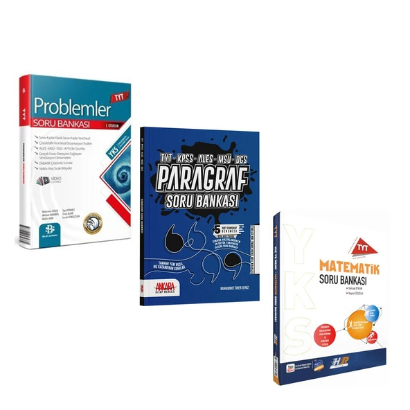 Bilgi Sarmal Problemler Hız ve Renk TYT Matematik ile AKM Paragraf Soru Bankası 3 Kitap Set ürün görseli 1