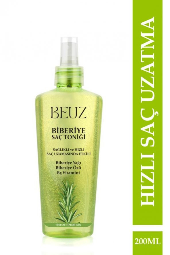 Beuz Biberiye Saç Toniği 200 Ml Hızlı ve Sağlıklı Saç Uzatma Etkili ürün görseli 1