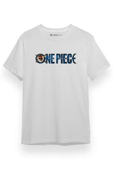 One Piece 2023 logo Beyaz Kısa kol Erkek Tshirt ürün görseli 1