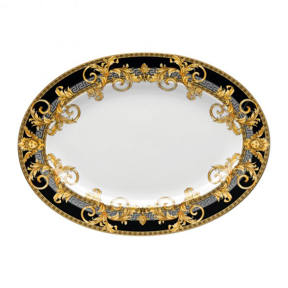 Versace Prestige Gala Oval Porselen Servis Tabağı 34 cm 19325-403637-12734 ürün görseli 1