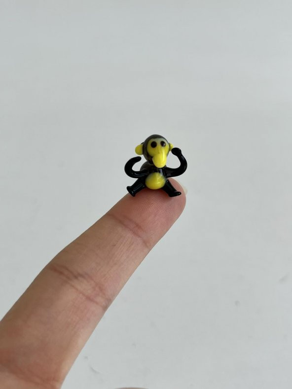 El Yapımı Mini Murano Cam Maymun Biblo A142-01 - Resim 5
