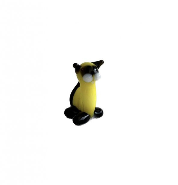 El Yapımı Mini Murano Cam Kedi Biblo A142-02 ürün görseli 1
