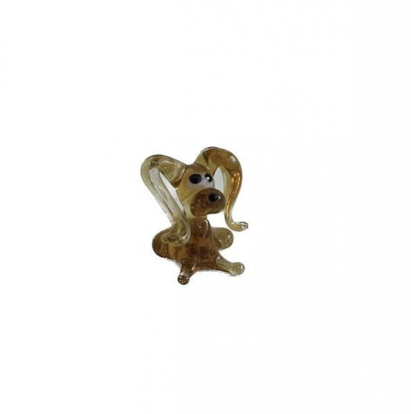 El Yapımı Mini Murano Cam Köpek Biblo A143-02 ürün görseli 1