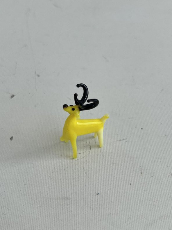 El Yapımı Mini Murano Cam Geyik Biblo A143-01 - Resim 4