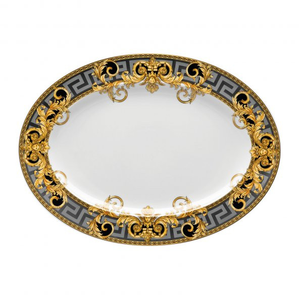 Versace Prestige Gala Oval Porselen Servis Tabağı 40 cm 19325-403637-12740 ürün görseli 1