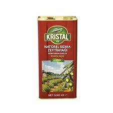 Kristal Soğuk Sıkım Zeytinyağı 5 lt Teneke X 2 Adet ürün görseli 1