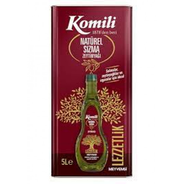 Komili Natürel Sızma Zeytinyağı (Meyvemsi) 5 Lt Teneke ürün görseli 1