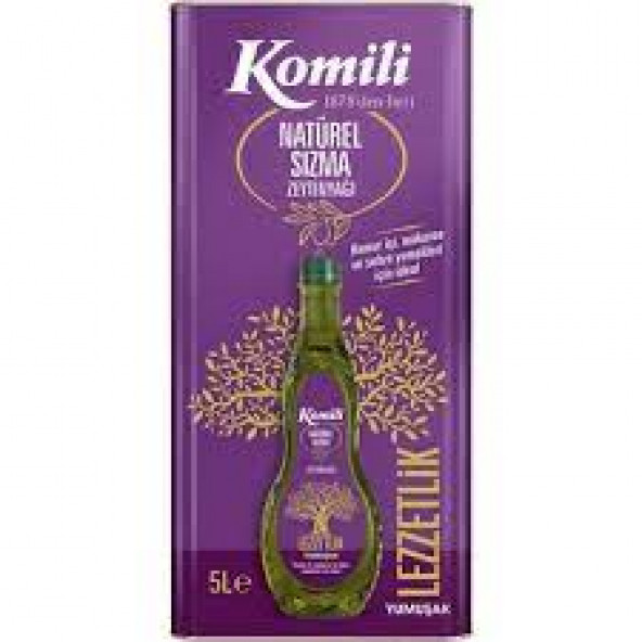 Komili Natürel Sızma Zeytinyağı (Yumuşak) 5 Lt Teneke ürün görseli 1