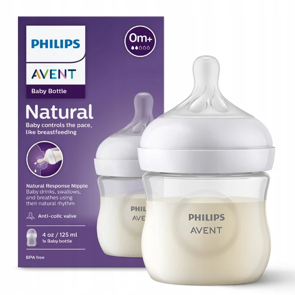 Philips Avent Natural Response PP Biberon 0 Ay+125ml SCY900/01 ürün görseli 1