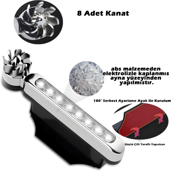 Gündüz Ledi Farı 8 Ledli Su Geçirmez Universal Mavi Işık ürün görseli 1