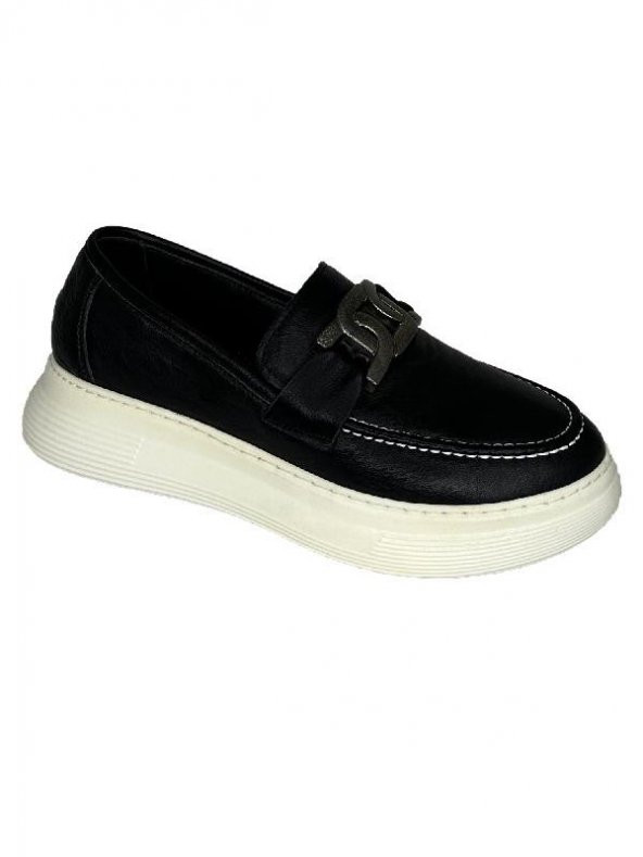 Hakiki Deri Kadın Loafer Ayakkabı - Resim 2