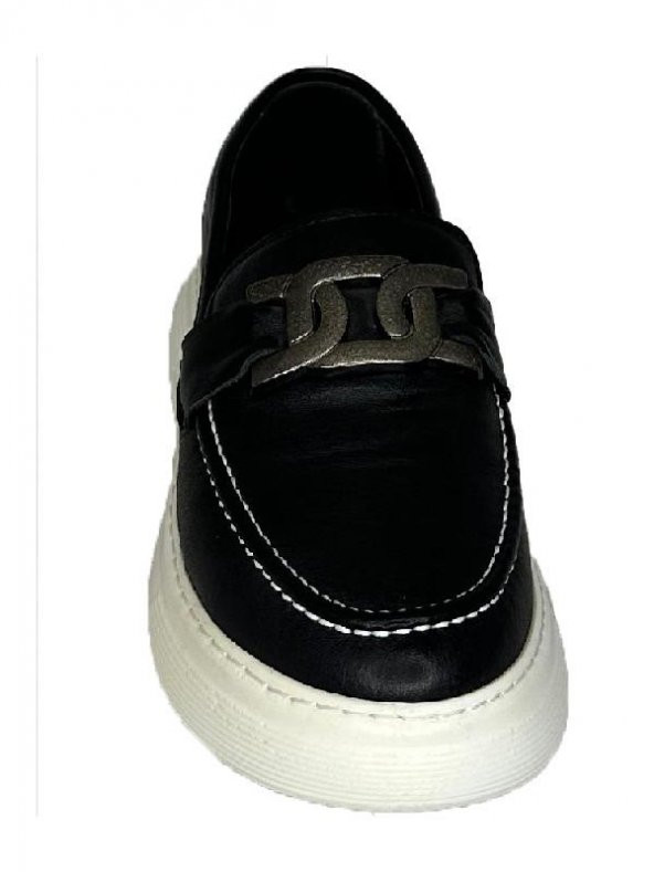 Hakiki Deri Kadın Loafer Ayakkabı - Resim 4