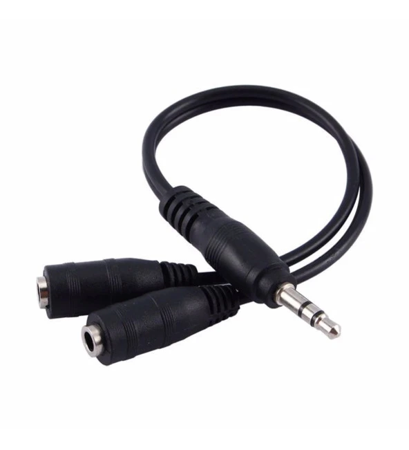 Samsung iPhone Stereo Kulaklık Çoklayıcı 3.5mm Çevirici Dönüştürücü Çoklama Switch Splitter Y Kablo ürün görseli 1