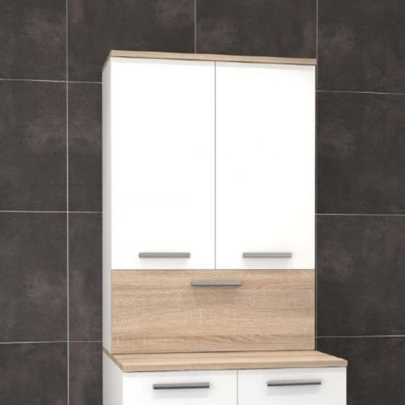 Denko Vento 70 cm MDF Çamaşır Makinesi Banyo Dolabı Üst Modülü ürün görseli 1