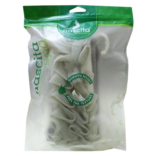 Nascita Spa Kabak Sisal Koton Lifli Uzun Sırt Kesesi 9CM x 21CM ürün görseli 1