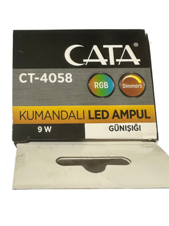 Cata CT-4058 9W 2700K (Sarı) RGB Kumandalı Led Ampul E27 Duylu (2 Adet) ürün görseli 1