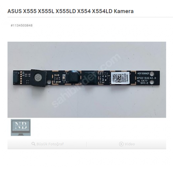 ASUS X555 X555L X555LD X554 X554LD Kamera ürün görseli 1