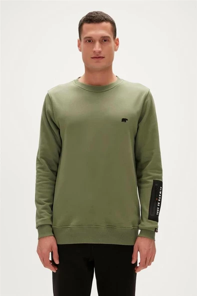 Bad Bear BE COOL CREWNECK Erkek Sweatshirt Yeşil S-XXL ürün görseli 1