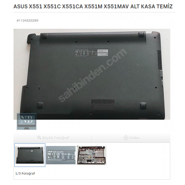 ASUS X551 X551C X551CA X551M X551MAV ALT KASA TEMİZ ürün görseli 1